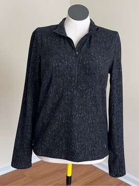 Spyder Women’s Quarter Zip Pullover Dark Gray Performance Athletic Top Sz Large